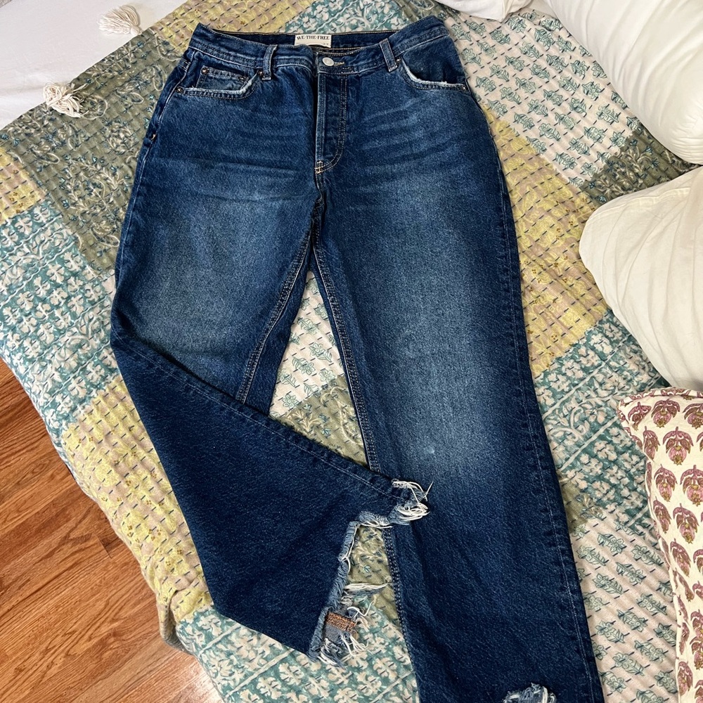 We The Free Blue Wide Leg Jeans